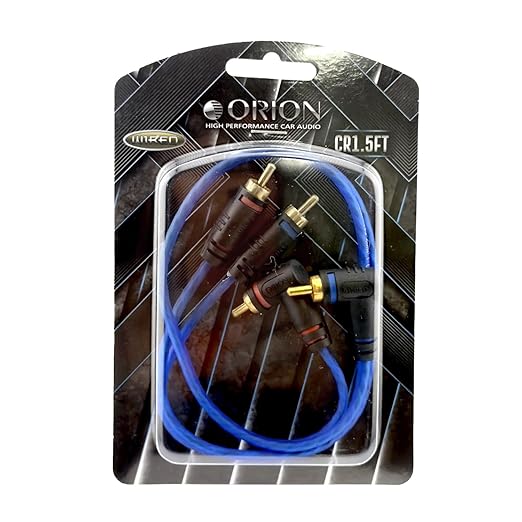 ORION Wired CR1.5FT (1.5-FT Blue) 2 Channel RCA Male to RCA Male Stereo Car Audio Cable - Image 2