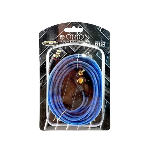 Wired CR12FT (12-Ft Blue) 2 Channel RCA Male to RCA Male Stereo Car Audio Cable - Image 2
