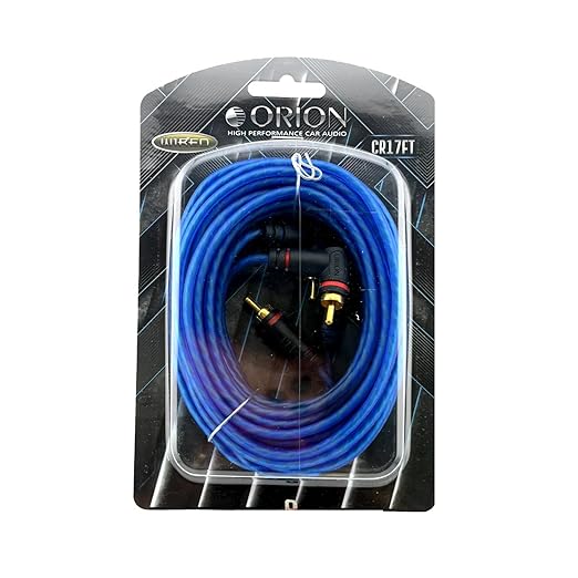 ORION Wired CR17FT (17-Ft Blue) 2 Channel RCA Male to RCA Male Stereo Car Audio Cable - Image 2