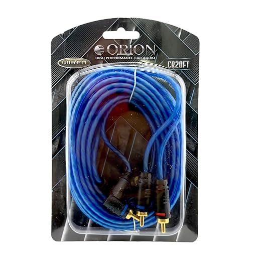ORION Wired CR20FT (20-Ft Blue) 2 Channel RCA Male to RCA Male Stereo Car Audio Cable - Image 2