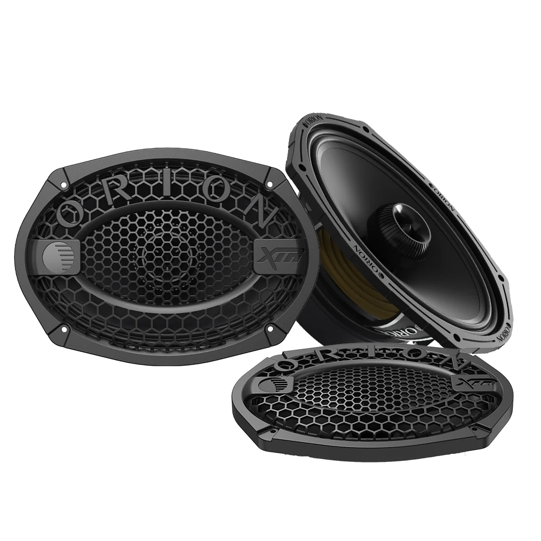 Orion XMT69.2 6x9” Water-Resistant Midrange Coaxial Speakers W/ Grills | 400W RMS 2 Ohm (Pair)