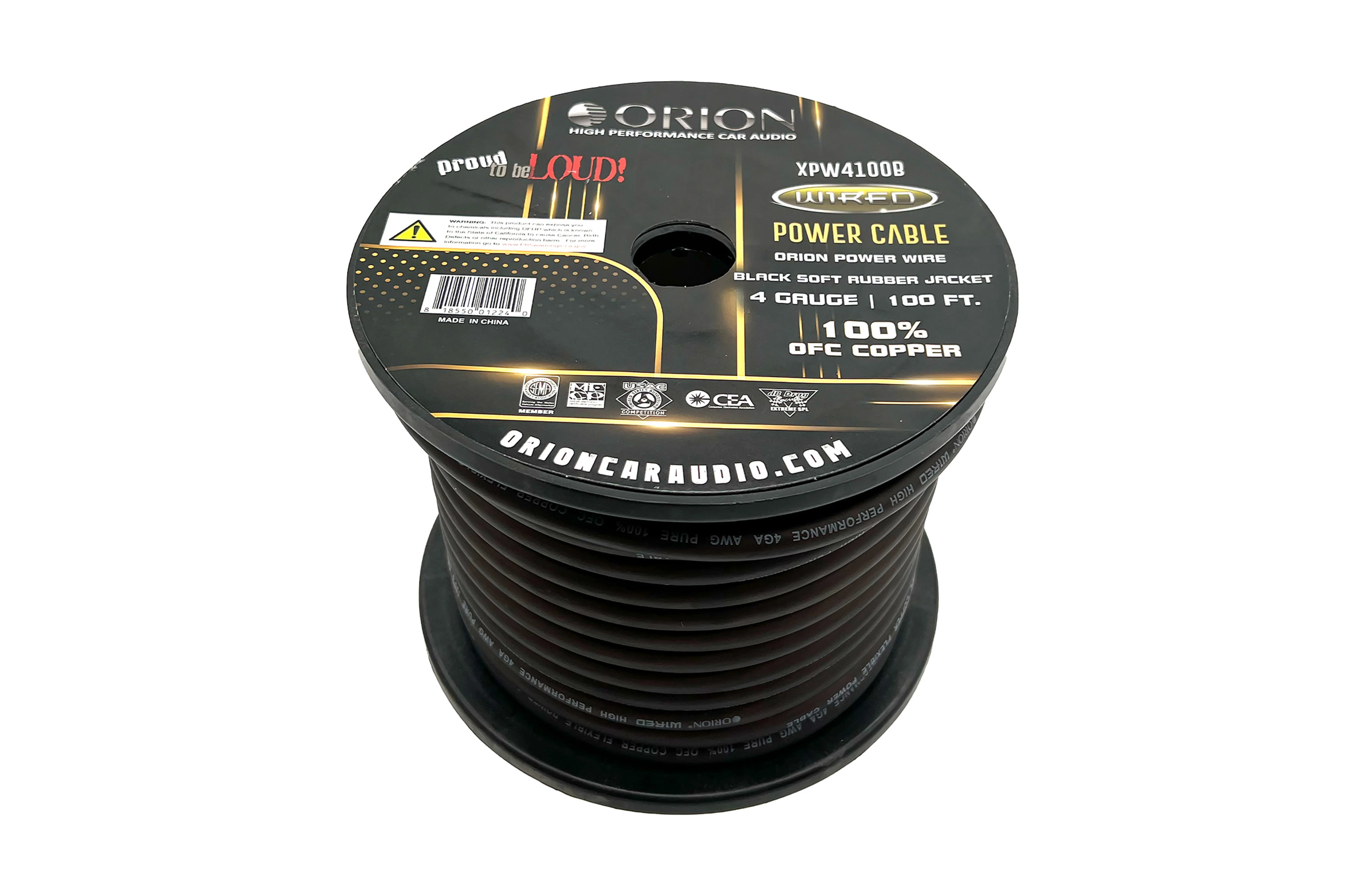 Orion XPW4100B 4 Gauge 100% OFC Power Wire 100ft Pure Copper Amp Battery Cable (Black) - Image 2